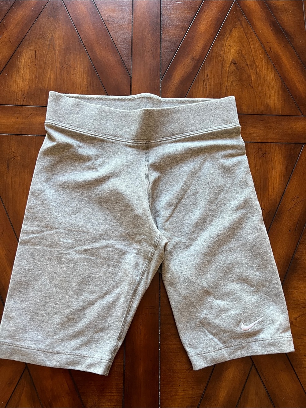 Nike Women's Light Gray Athletic Bike Shorts